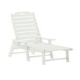 thumbnail image 2 of BizChair Monterey Set of 2 Adjustable Adirondack Loungers with Cup Holders- All-Weather Indoor/Outdoor HDPE Lounge Chairs in White, 2 of 12