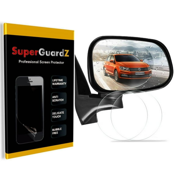[3-Pack] For Car Side-View Mirror SuperGuardZ Screen Protector, Ultra Clear, Anti-Rain Anti-Frog