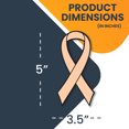 thumbnail image 2 of Magnet Me Up Support Uterine Cancer Awareness Peach Ribbon Magnet Decal, 3.5x7 In, Vinyl Automotive Magnet, 2 of 7