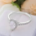 thumbnail image 6 of solitaire jewels 1.5CT Pear Moissanite Halo Engagement Ring For Women, 10K White Gold, 6 of 9