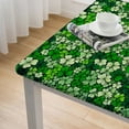 thumbnail image 5 of Awypu Lucky Four-Leaf Clover St. Patrick's Day Gifts Square Tablecloth for Picnic Dining Kitchen Farmhouse 100% Polyester Fiber 52*52, 5 of 8