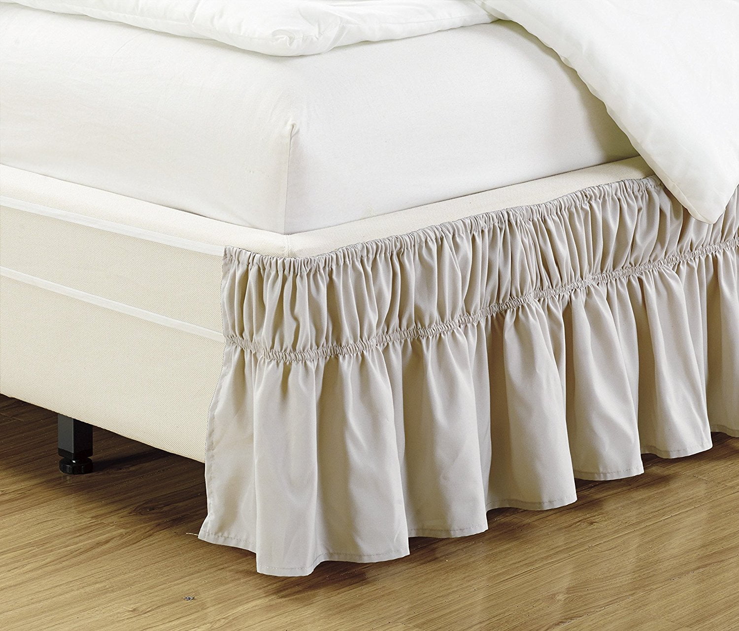 New Elastic Bed Ruffle Skirt W/ Drop Wrap Around Soft Twin Full Queen King 