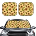 thumbnail image 2 of Haiem Sunflowers Car Windshield Sun Shade (2 Pieces) Foldable Windshield Sun Shade Car Accessories for Truck SUV Pickup-Large, 2 of 7