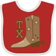 thumbnail image 3 of Inktastic Texas Cowboy Boot Boys or Girls Baby Bib, 3 of 4