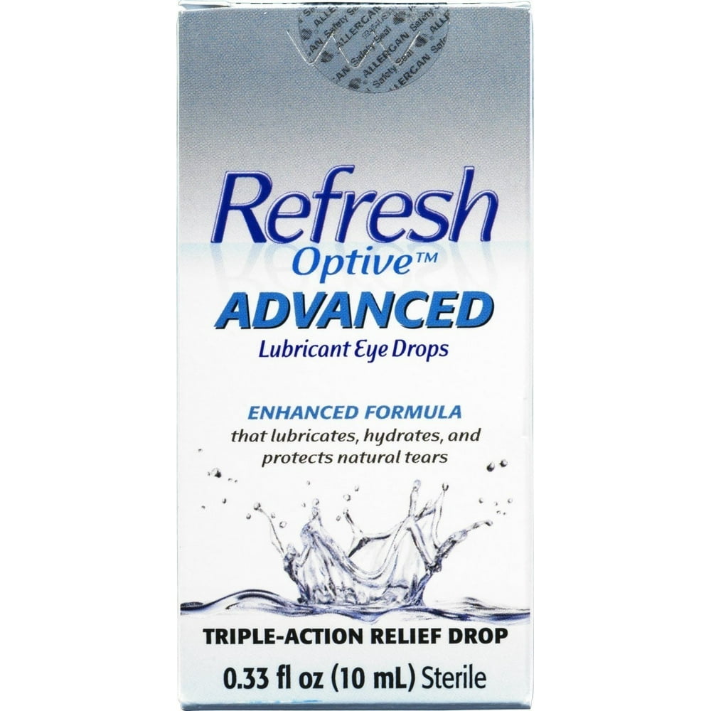 Refresh Optive Advanced Lubricant Eye Drops 0.33 fl oz (Pack 2