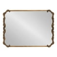 thumbnail image 6 of Kate and Laurel Brazelton Rounded Rectangle Ornate Traditional Mirror, 20 x 27, Gold, Ornamental Round Rectangular Classic Framed Wall Mirror, 6 of 8
