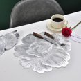 thumbnail image 3 of Round Gold Embossed Vinyl Placemat, Washable, Essential For Wedding And Birthday Table Decoration, 3 of 8