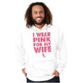 thumbnail image 4 of Wear Pink For My Wife Breast Cancer Men's Big & Tall Graphic Hoodie Brisco Brands 2X, 4 of 5