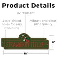 thumbnail image 2 of Strawberry Fields (2 Pack) Plastic Street Sign - 6 Inch X 18 Inch Gift Rock & Roll Music Song Landmark Decor History Fan Iconic British Fun Art, 2 of 4