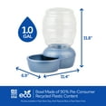 thumbnail image 6 of Petmate Pearl Replendish Pet Waterer with Microban for Dogs and Cats, Peacock Blue, 1 Gallon, 6 of 13