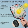 thumbnail image 2 of Pickleball Paddles Set Of 2, Fiberglass Surface, Spring Flowers Floral Print, 4 Balls & Bag, 2 of 5