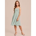 thumbnail image 3 of Drtj 2-14T Kids Teens Girls A-line Junior Bridesmaid Chiffon Flower Girl Dress Knee-Length Formal Wedding Party Pageant, 3 of 5