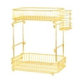 thumbnail image 1 of Tier Spice Rack Organizador de almacenamiento de cocina Rettable Estante de baño Multiuse Desechable Canasta de frutas para la oficina en Oro, 1 of 9