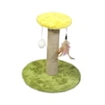 thumbnail image 1 of Cat Premium Sisal Scratcher Interactive Toy Scratch Post Durable Kitten Cat Round Green, 1 of 10