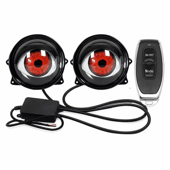 LED Devil Eye Headlight Kit with Remote Control for Car Motorcycle