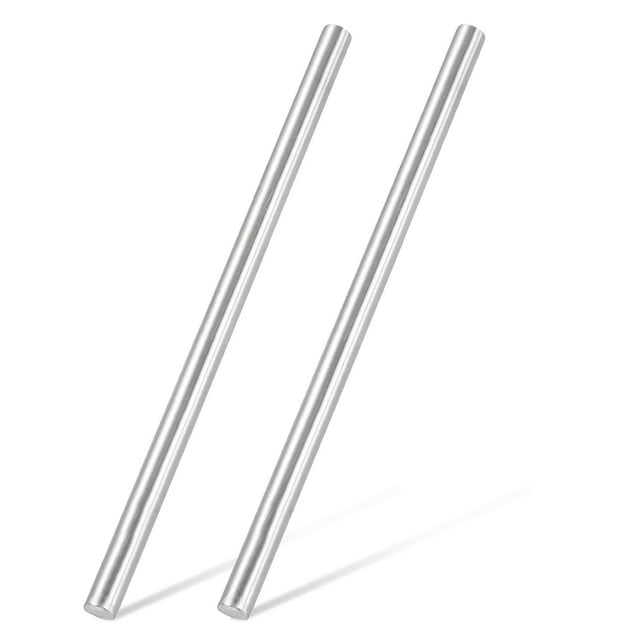 2pcs 316 Stainless Steel Round Rod Bar, 8x150mm Silver Solid Shaft Rods