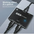 thumbnail image 2 of XIBUZZ HDTV Roku HDMI Splitter 2.0 Switch 2x1, 8K@60Hz 4K@120Hz Dual Output, 48Gbps HDR10, Smart TV, PS5, Xbox, 2 of 10