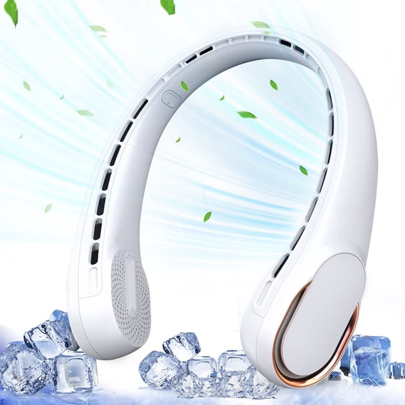 Ventilador de cuello ASNUG portátil sin cuchillas, USB, recargable, 4000 mAh