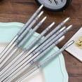 thumbnail image 4 of 5-Pairs Stainless Steel Chopsticks 8.8-Inch Reusable Metal Utensils, Non-Slip Textured Grip Kitchenware for Asian Cuisine Sushi Noodles, Food Grade Chopsticks Set, Kitchen Utensils, 4 of 9