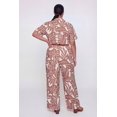 thumbnail image 4 of Women's Plus Size Abstract Leaf Print Wide Leg Pants, 4 of 4
