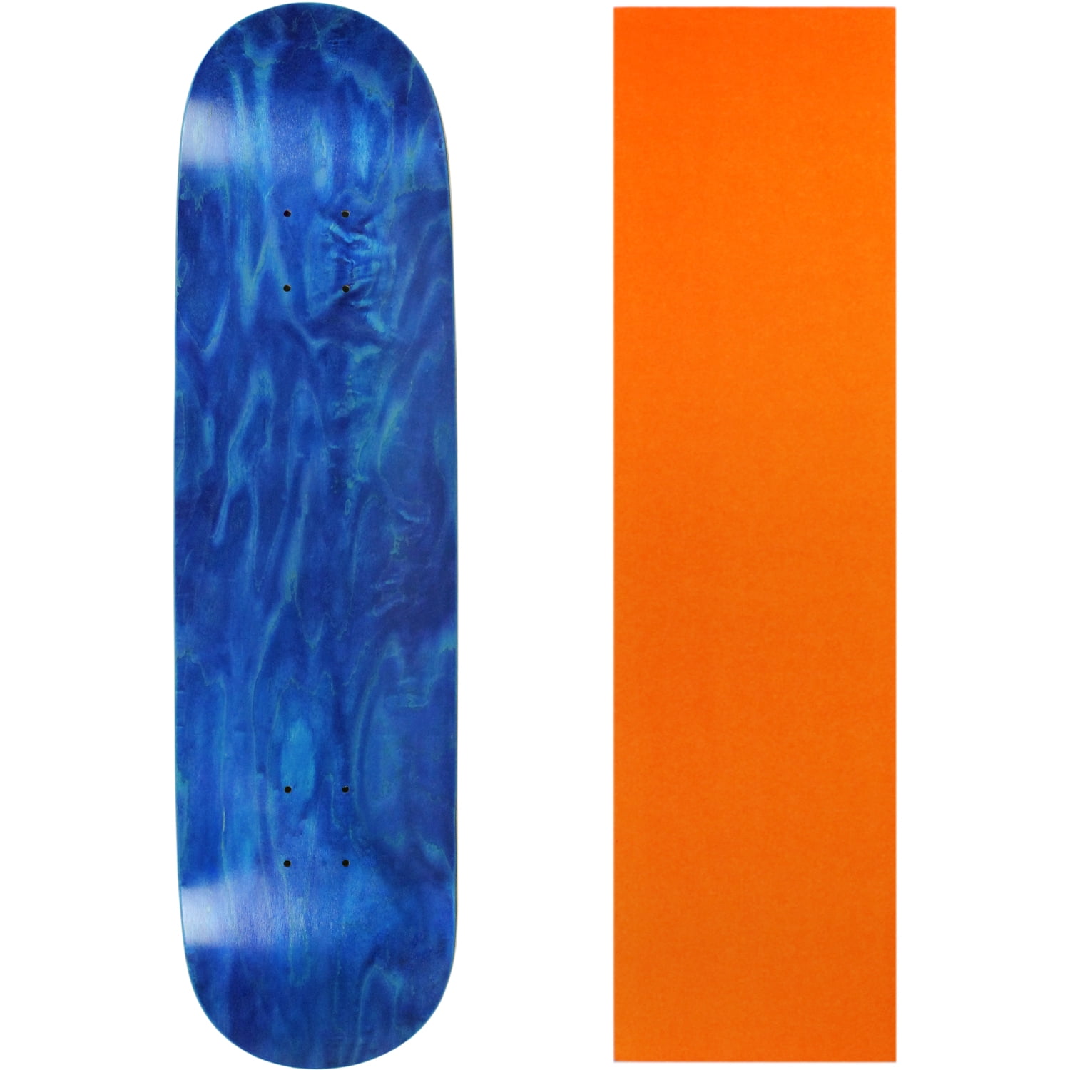 Skateboard Deck Pro 7-Ply Canadian Maple Stained Blue with Griptape 