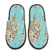thumbnail image 1 of Balery World Travel Line Icons Map Pantuflas de Casa de Felpa Silenciosas con Diseño Estampado, Zapatillas Cómodas Antideslizantes de Algodón para Interior-Large, 1 of 8