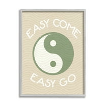 Stupell Industries Easy Come & Go Phrase Inspirational Painting Gray Framed Art Print Wall Art, 24 x 30