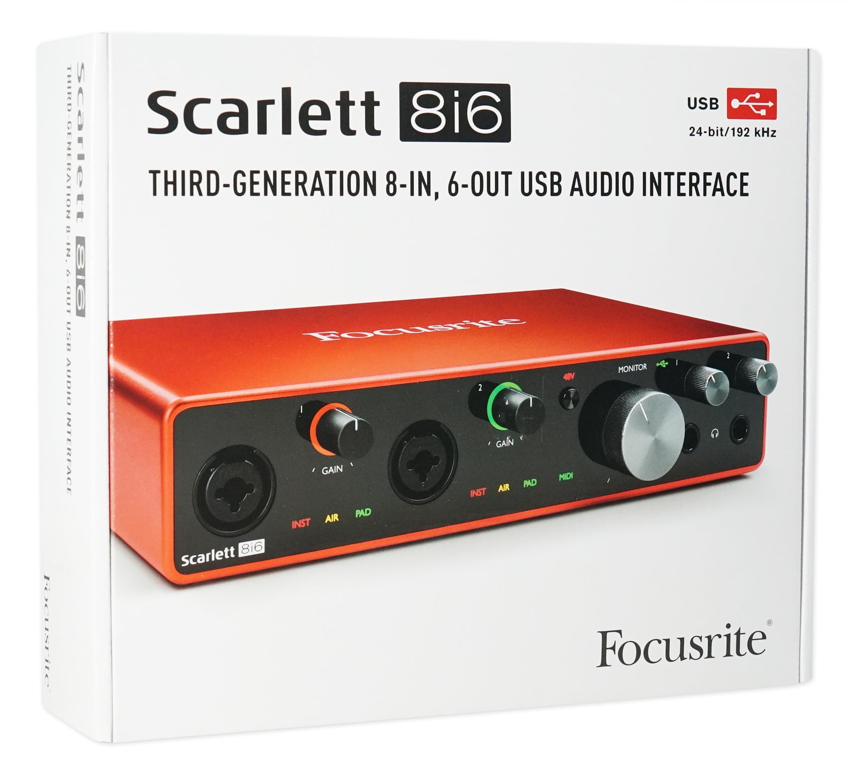 Focusrite SCARLETT 8I6 3rd Gen 192KHz USB Audio Recording
