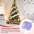 thumbnail image 4 of Uxcell Iridescent Organza Ribbon Laser Sheer Organza Wired Ribbon for Gift Flowers Bouquet Wrapping Purple, 4 of 6