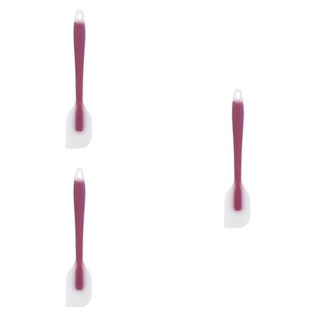 

3pcs Silicone Spatula Mini Translucent Heat-Resistant Scraper Baking Utensil Dishwasher Safe Rose Red