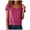 Hot Pink, variant on Sequin Shirt for Women's Sparkly Short Sleeve Party Bling Glitter Fashion Blouse Top (Hot Pink, XXL)