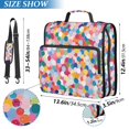 thumbnail image 2 of FORMRS Zipper Binder with Shoulder Strap 2-inch Ring 500 Sheet Capacity File Bag, Yellow Colorful Circles, 2 of 5