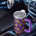 thumbnail image 6 of Halloween Witch Hats Bats and Pumpkins Tumbler with Handle and Lid,40oz Double Wall Vacuum Insulated Tumbler,Cups Gift for Women and Men, 6 of 7