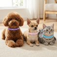 thumbnail image 7 of Mumup 3Pack Small Dog Collars Bling Puppy Collars Diamond Pet Collars PU Leather Sparkly Rhinestone Glitter Adjustable Jewelry Neck Collars for Small Pet, 7 of 7