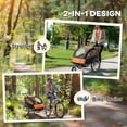 thumbnail image 3 of Aosom Elite 360 Swivel Bike Trailer for Kids Double Child Two-Wheel Bicycle Cargo Trailer With 2 Security Harnesses, Orange, 3 of 9