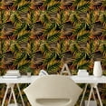 thumbnail image 2 of Ambesonne Leafy Design Peel & Stick Wallpaper for Home, Modern Feels Tropical, 13"x36", Vermilion Lime Green, 2 of 5
