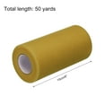 thumbnail image 2 of 6 inch 50 Yards Tulle Ribbon Rolls Pastel Netting Fabric for Gift Wrapping Christmas Wedding, Khaki, 2 of 5