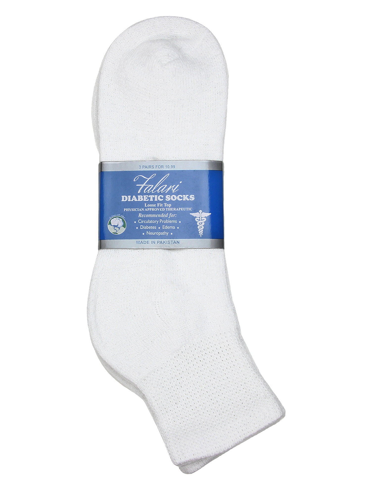 Falari - Falari 3-Pack Diabetic Socks Ankle Unisex Physicians Approved ...