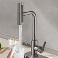 thumbnail image 6 of Classic Single Handle Pull Out Faucet, Waterfall Stainless Steel Sink Faucet for Farmhouse Camper Laundry Rv Bar (Gray), 6 of 10