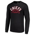 thumbnail image 2 of Men's Starter  Black Kansas City Chiefs Half Ball Team Long Sleeve T-Shirt, 2 of 3