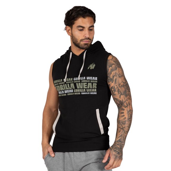 Melbourne S/L Hooded T-shirt - Black
