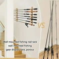 thumbnail image 4 of Aurgiarme Wall or Ceiling Mounted Fishing Rod Rack Holder Fishing Rod Hanger Organizers for Garage Cabin Basement Display Stand, 4 of 7