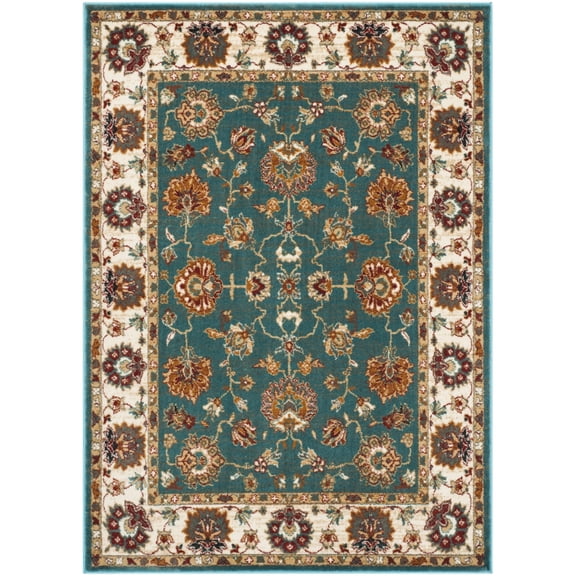 SAFAVIEH Skyler Laura Distressed Area Rug, Beige Blue/Pink, 4'5" x 6'5"