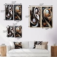 thumbnail image 4 of Designart "Gold Black White Spheres Liquid Artistry II" Abstract Shapes Wall Art Set Of 2 - Transitional White Canvas Set For Living Room Decor, 4 of 6