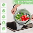 thumbnail image 4 of Ensemble de Passoire de Cuisine avec Bol Mélangeur en Plastique, Passoires Alimentaires Rotatives à 360° avec Râpes à 3 Fils, Passoire à Pâtes en Acier Inoxydable avec Poignée, Passoire à Riz, Essoreuse à Salade, Panier de Lavage de Légumes, 4 of 11
