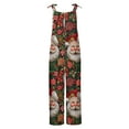 thumbnail image 5 of pstuiky Christmas Outfits for Women, Women Christmas Overalls Print Loose Adjustable Overalls Wide Leg Belt Pocket Overallschristmas Jumpsuit for Women Multicolor XL, 5 of 5