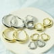 thumbnail image 1 of Pendientes femeninos en forma de media luna hueca chapados con aretes circulares de alta gama, aretes modernos y exagerados., 1 of 5