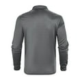 thumbnail image 6 of UVEASISHA Long Sleeve Polos Shirts for Men Regular Fit Business Work Poloss Solid Casual Collared Tshirt with Pocket Gray XXL, 6 of 8