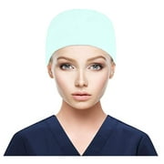 CieKen Scrub Cap With Buttons Bouffant Hat With Sweatband for Womens and Mens