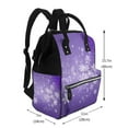 thumbnail image 2 of Easygdp Snowfall Sky White Purple para Bolsa de Bebé de Gran Capacidad con Múltiples Bolsillos, Bolsa de Pañales para Padres, Bolsa de Viaje Organizada y Elegante, 2 of 6